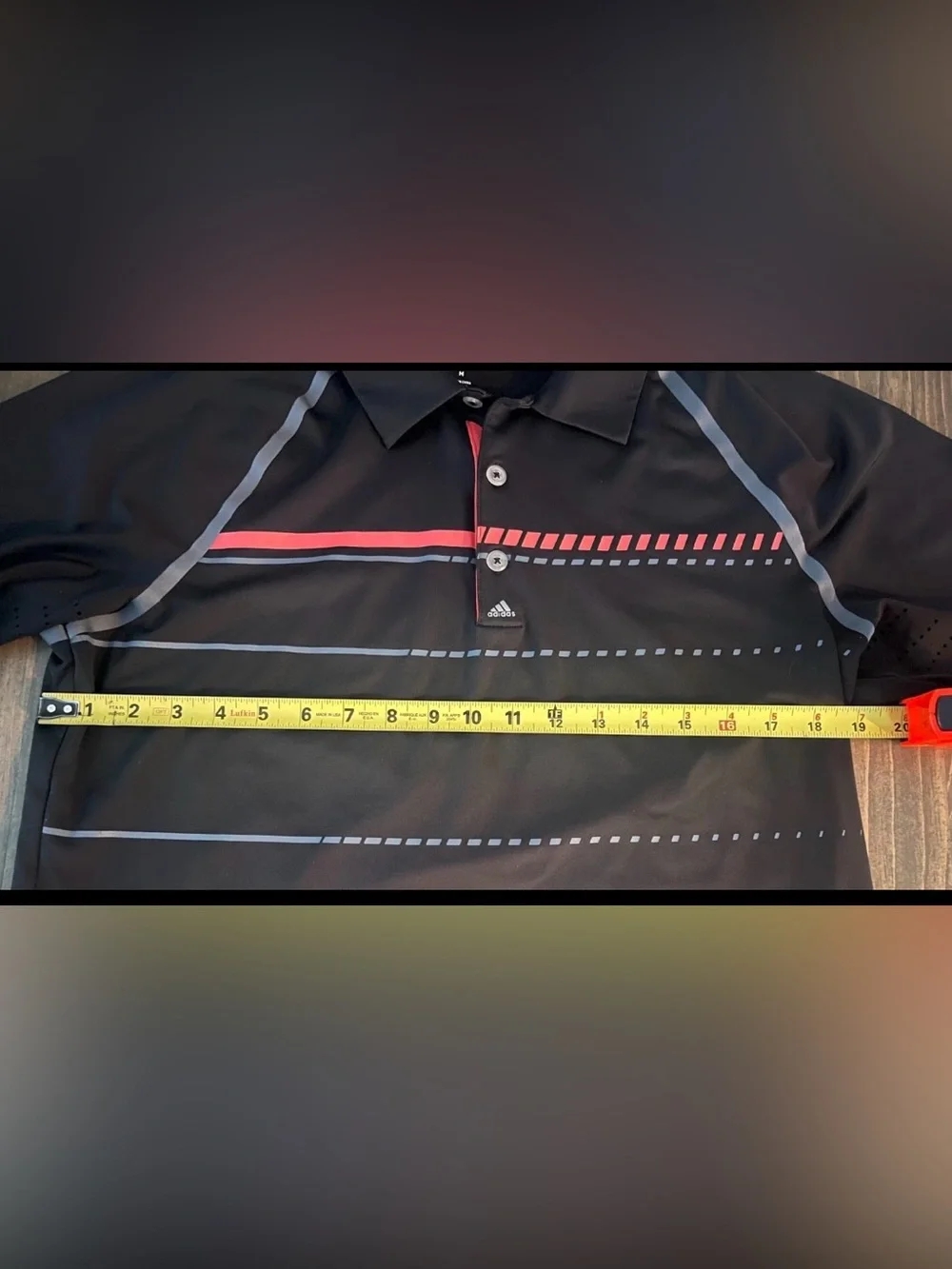 Adidas Puremotion Cool Max Golf Polo Shirt Men's Medium Black  Vented